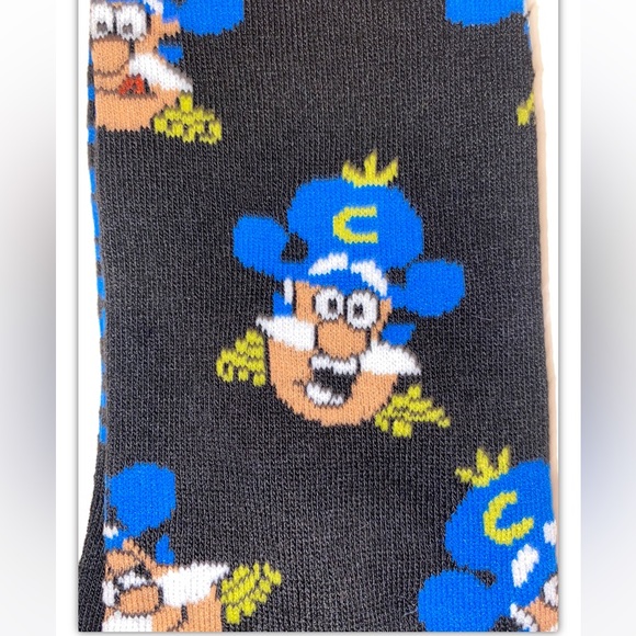 Cap’n Crunch Crew Socks 1 Pair Men's 6-12 Black Blue w Logo Cereal Berries NEW - Picture 5 of 9
